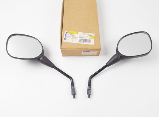 NOS OEM 1992 YAMAHA TARGET LEFT RIGHT SCOOTER MIRRORS BLACK PLASTIC 3WN-F6200-00 - MotoRaider