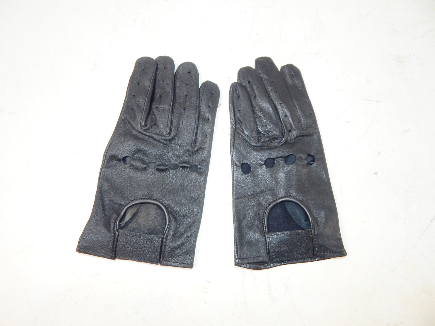PRO SPORT PERFORMANCE BLACK LEATHER PAIR GLOVES SIZE LARGE MOTORCYCLE RIDING - MotoRaider