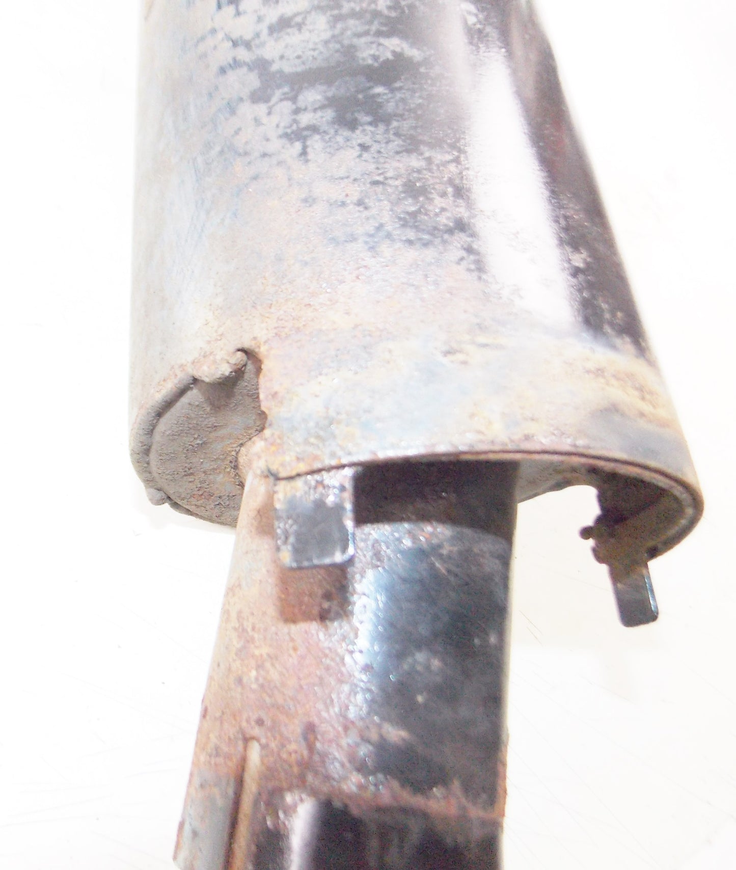 1pr BLACK EXHAUST MUFFLER PIPES INLET ID=1 3/4" L=37" OD=4" CAFE CUSTOM SPECIAL - MotoRaider