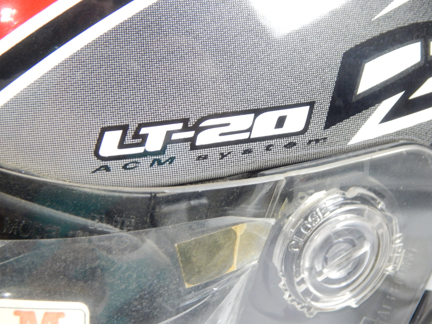 HJC LT-20 MOTORCYCLES FULL FACE HELMET RED/GREY/WHITE/BLACK CLEAR SHIELD SIZE M - MotoRaider