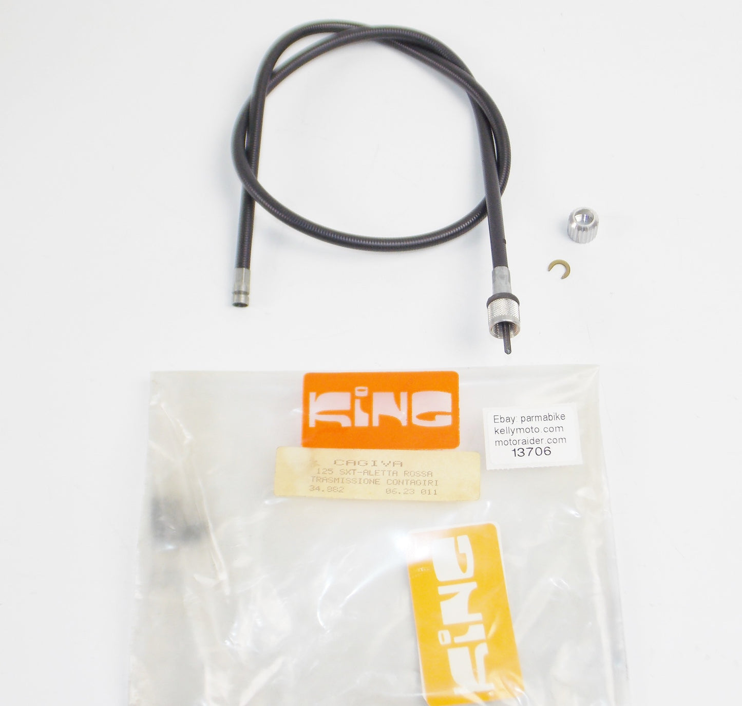 KING TACHOMETER CABLE CAGIVA 125 SXT-ALETTA ROSSA 800034882 | 06.23 011 - MotoRaider