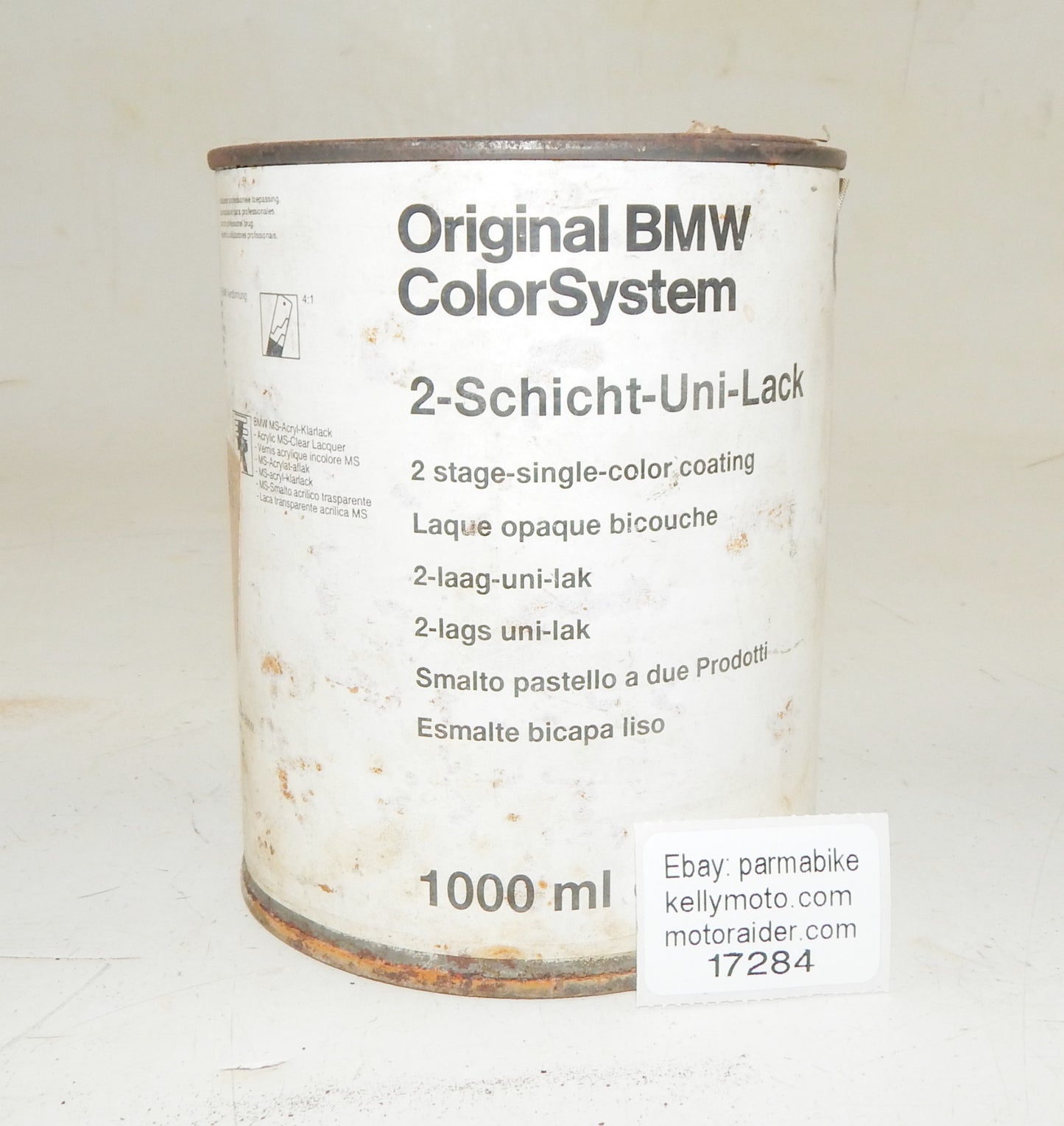 OEM BMW ACRYLIC PAINT COBALT BLUE (Kobaltblau) CAN 1000ml 2 BMW 321 51912324560 - MotoRaider