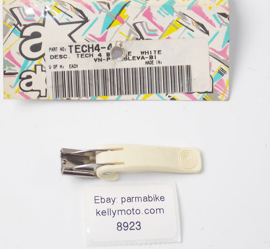 NOS OEM ALPINESTARS TECH4-4 DIRT BIKE MOTOCROSS ENDURO BOOTS BUCKLE WHITE - MotoRaider