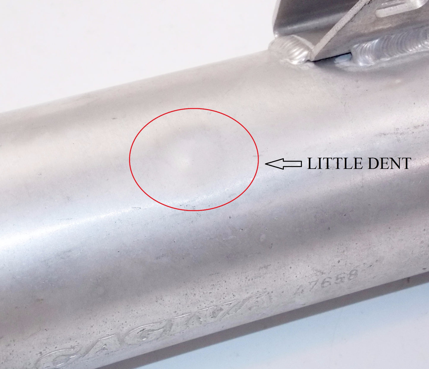 NOS OEM CAGIVA EXHAUST SILENCER PIPE ALUMINUM 47658 - MotoRaider