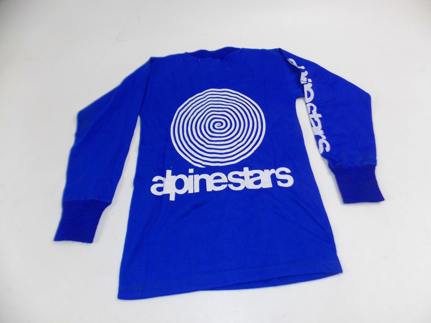 1980's ALPINESTARS JERSEY SHIRT BLU SIZE 1 KIDS LONG SLEEVE VINTAGE CROSS - MotoRaider