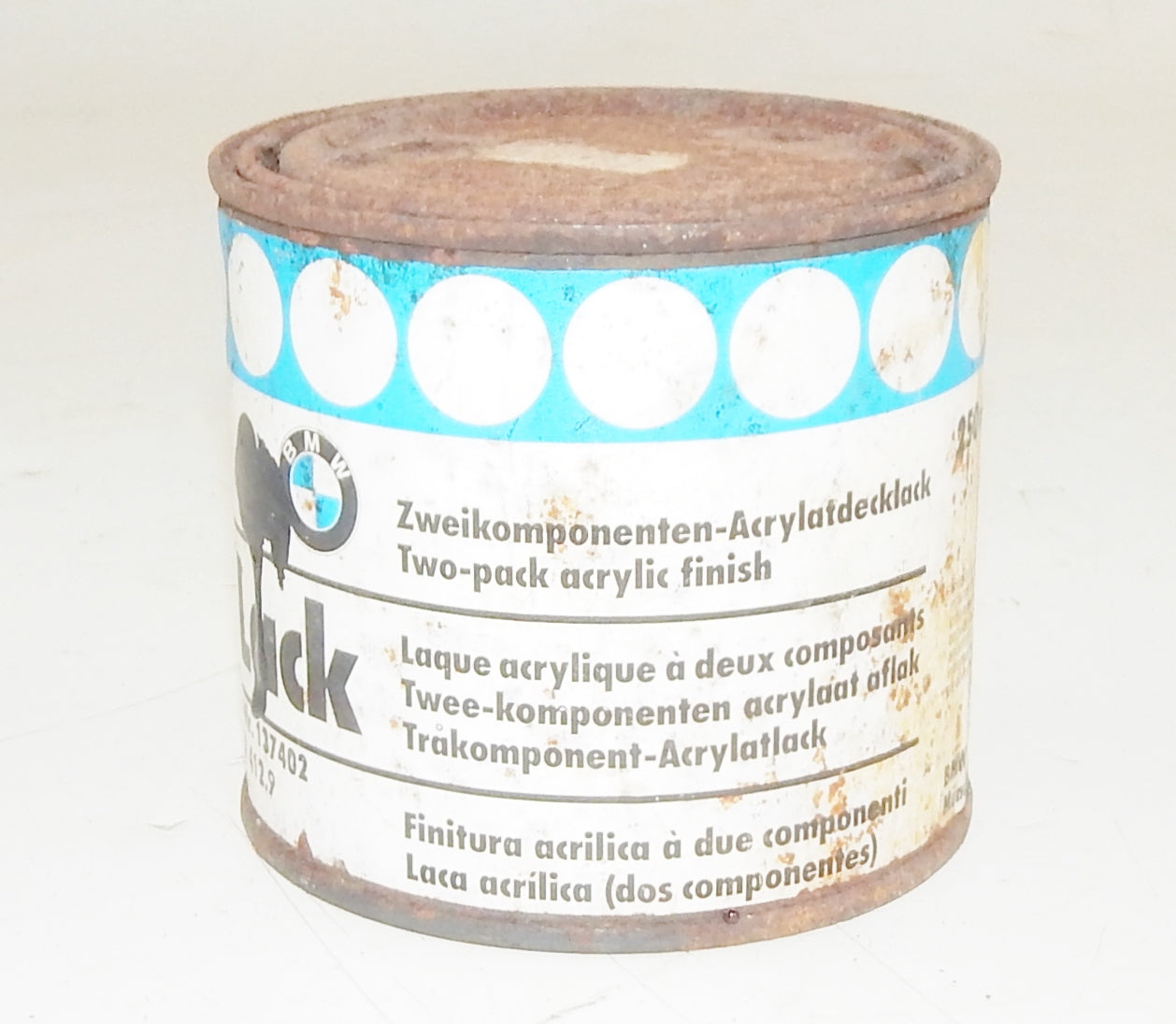 OEM BMW PAINT CAN 250ml ACRYLIC VARNISH BMW 086 BLACK (SCHWARZ) 51911853412 - MotoRaider
