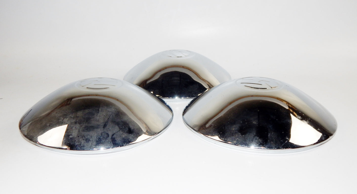 3 1960s VW BUG BEETLE KARMAN BUS WHEELS DOME HUBCUPS 113601151 D=10.5" 113601151 - MotoRaider