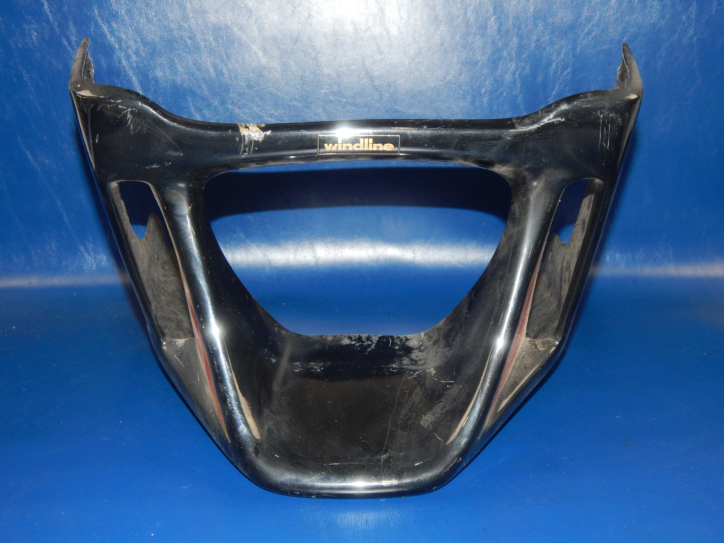1980's SUZUKI GS GSX WINDLINE FIBERGLASS LOWER FAIRING ENGINE SPOILER CHIN BLACK - MotoRaider