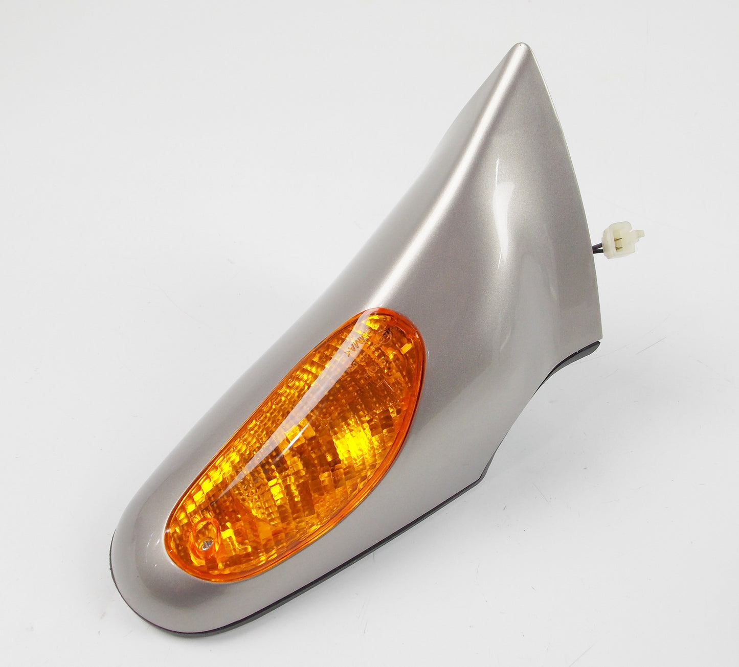 NOS OEM MALAGUTI 125 R180 LEFT REAR VIEW MIRROR INDICATOR METALIX SILVER 088.026 - MotoRaider