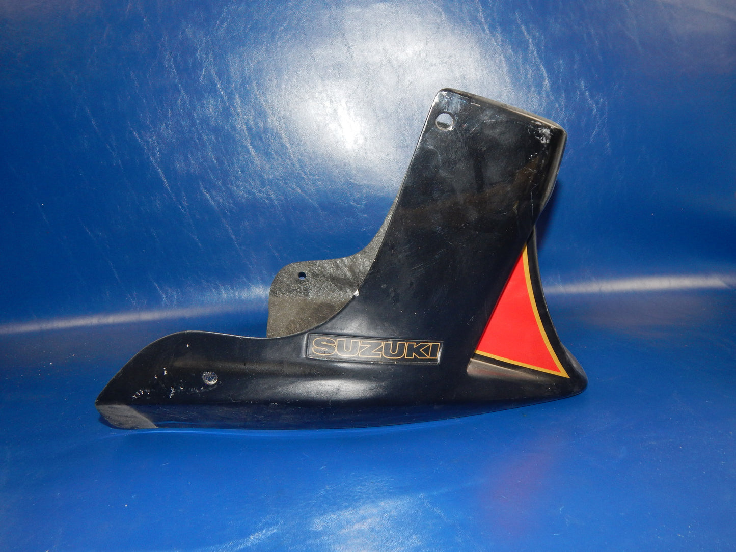 1980's SUZUKI GS GSX WINDLINE FIBERGLASS LOWER FAIRING ENGINE SPOILER CHIN BLACK - MotoRaider