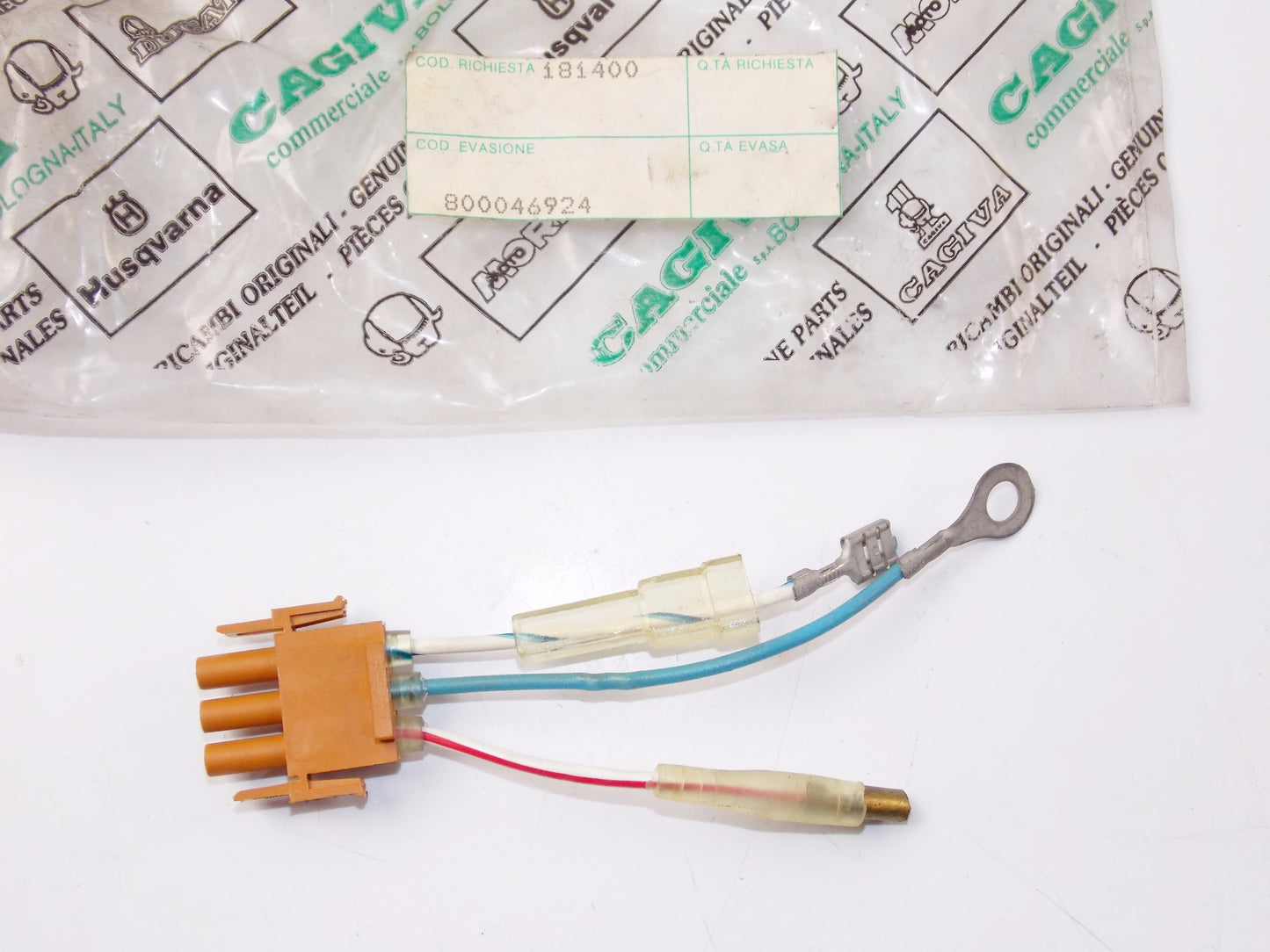 OE CAGIVA 1987 ELEFANTRE 125 HUSQVARNA CABLE/COIL CENTRAL WIRE HARNESS 800046924 - MotoRaider