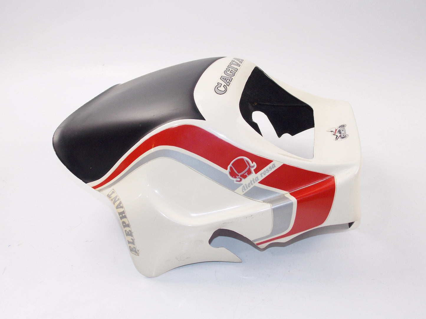 CAGIVA ALETTA ROSSA/ELEFANT 125 HEADLIGHT COVER FIBER GLASS WHITE PLATE COSMOTO - MotoRaider