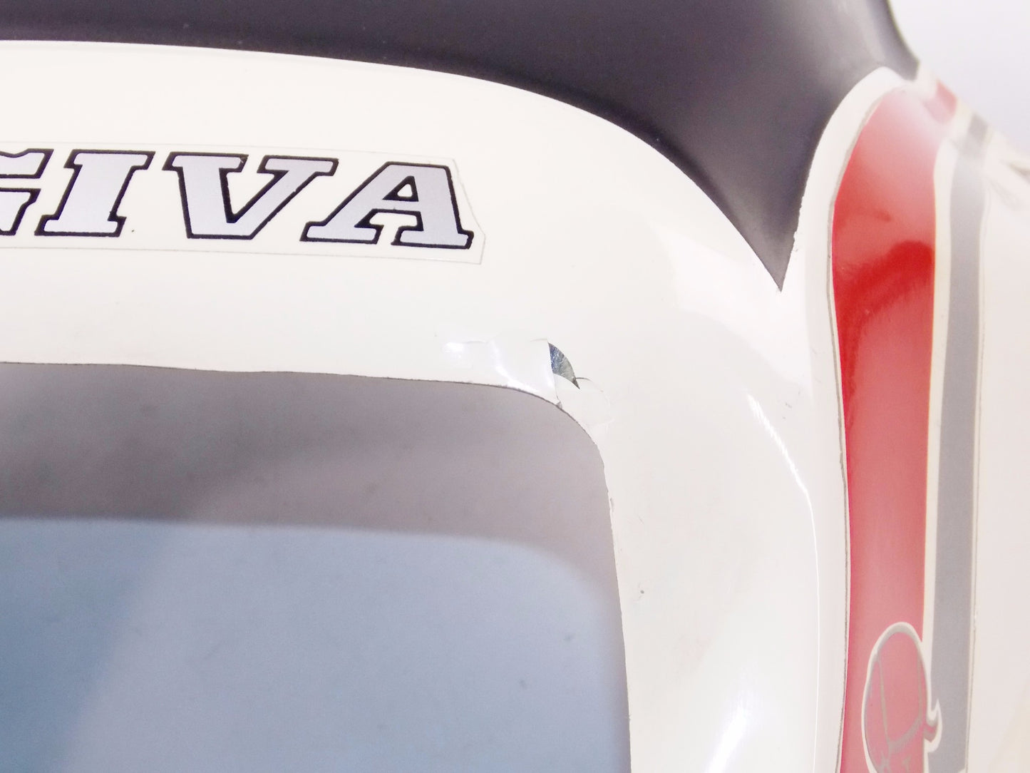 CAGIVA ALETTA ROSSA/ELEFANT 125 HEADLIGHT COVER FIBER GLASS WHITE PLATE COSMOTO - MotoRaider