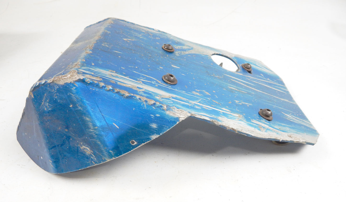 VINTAGE MOTORCYCLE ENGINE FRAME PROTECTOR SKID PLATE 15.25"x11.5" ENDURO CROSS - MotoRaider