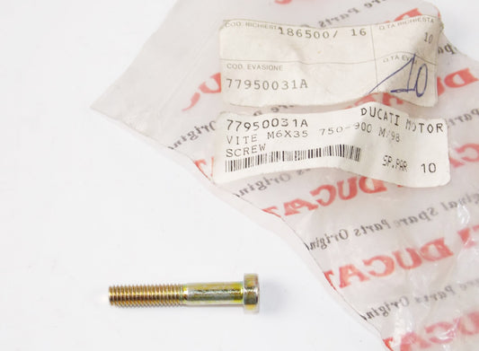 NOS OEM 1998-2006 DUCATI 620 750 800 900 1000 S4 MH900 998 SCREW 6x35 77950031A - MotoRaider