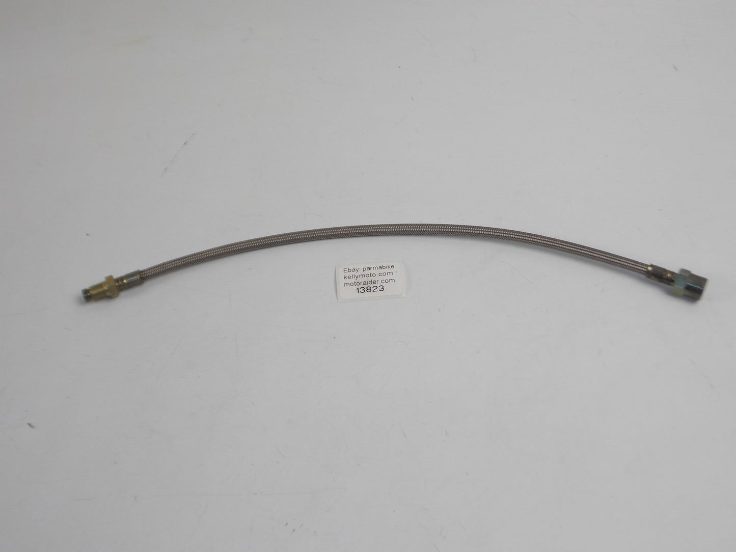 BRAIDED HYDRAULIC HOSE L=390mm THREAD 10mm HOSE OD=7mm MALE FEMALE BRAKE CLUTCH - MotoRaider