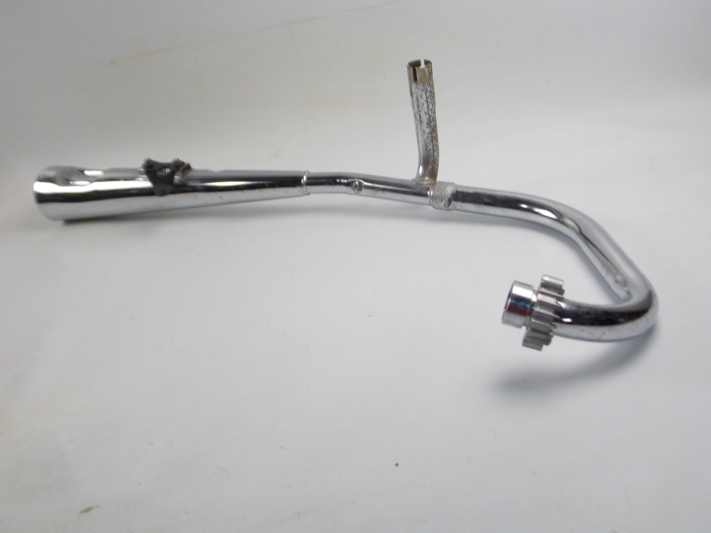 OEM SUZUKI 1984-1987 GS450 RIGHT HAND EXHAUST MUFFLER PIPE # 14301-44450 - MotoRaider