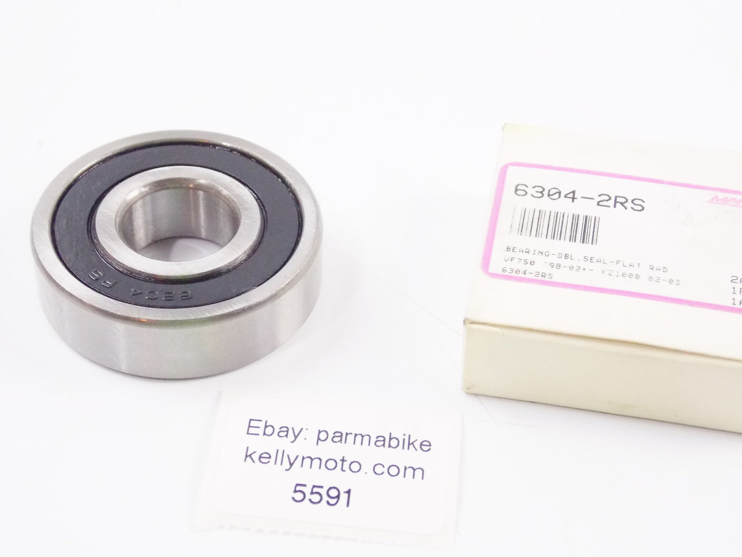 NOS MARSHALL HONDA 1998-2002 VF250 BEARING - DBL, SEAL FLAT RAD 6304-2RS - MotoRaider