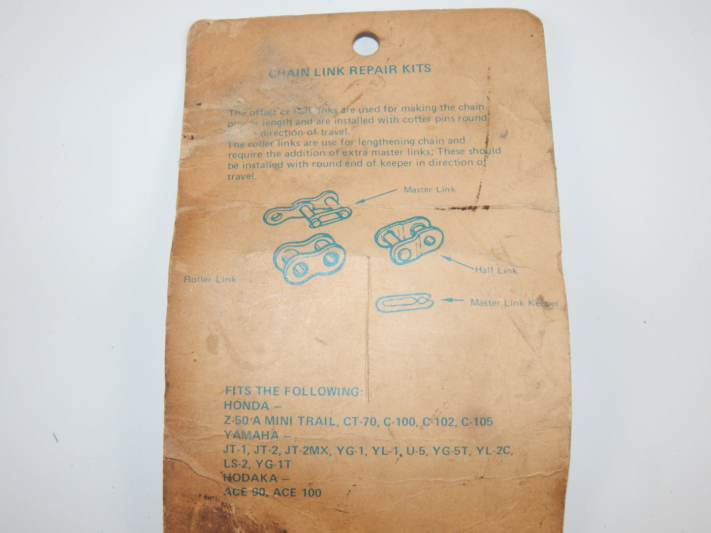 EELCOY MOTORCYCLE 420 CHAIN REPAIR KIT LINK HONDA Z50 CT70 YAMAHA JT1 YG1 HODAKA - MotoRaider
