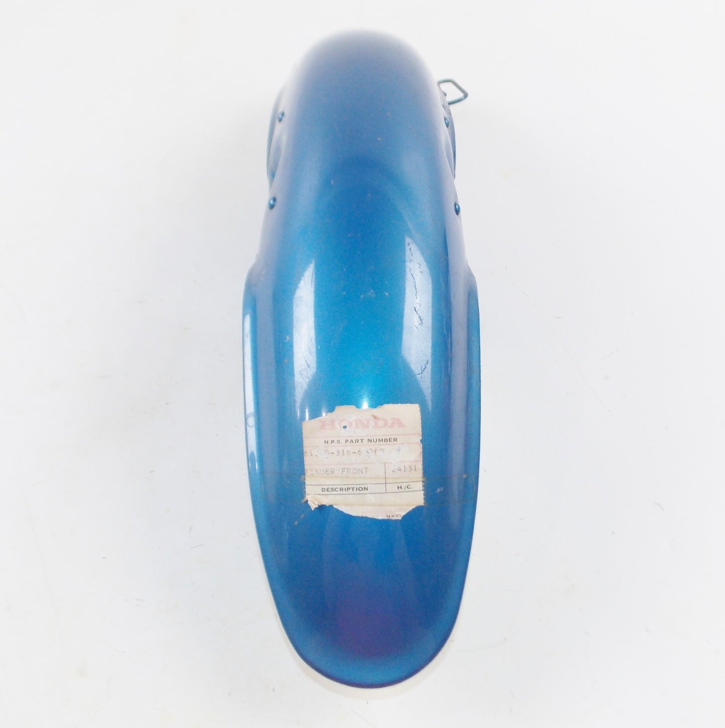OEM HONDA 19971 CL175 K5 FRONT FENDER BLUE MUDGUARD 61100-316-670 - MotoRaider
