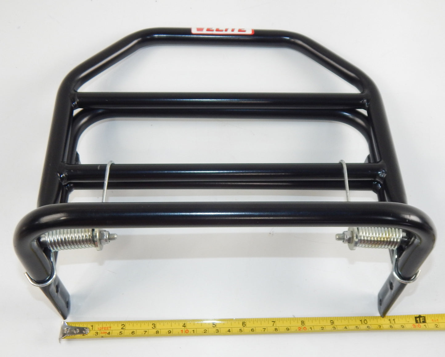 ELITE MOTORCYCLES BLACK REAR RACK LUGGAGE TOP CASE HOLDER 11" x 10" SCOOTER - MotoRaider