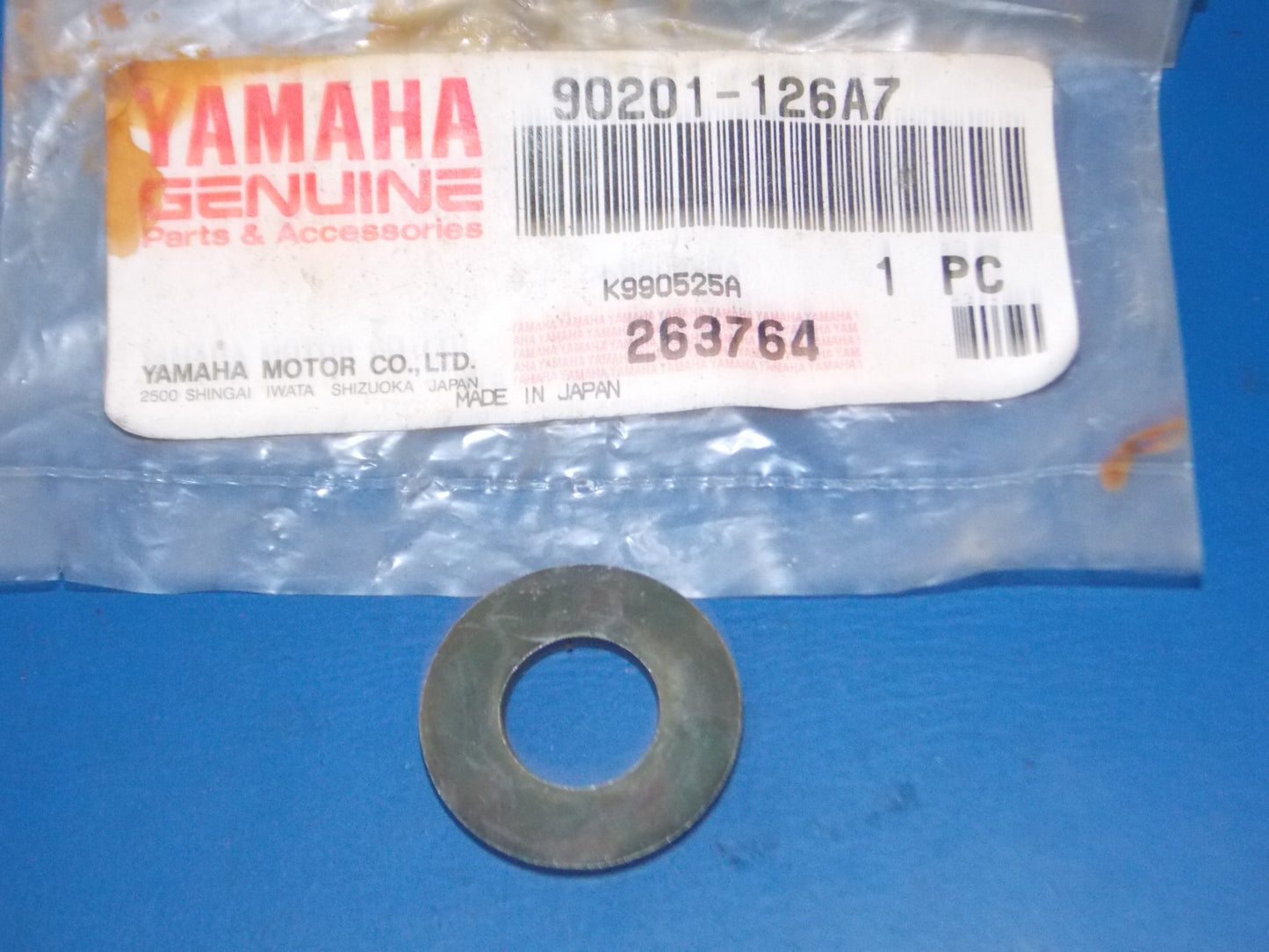 NOS YAMAHA 1981-2016 PW50 XV500 FJ1100 BR250 TT225 PLATE WASHER 90201-126A7 - MotoRaider