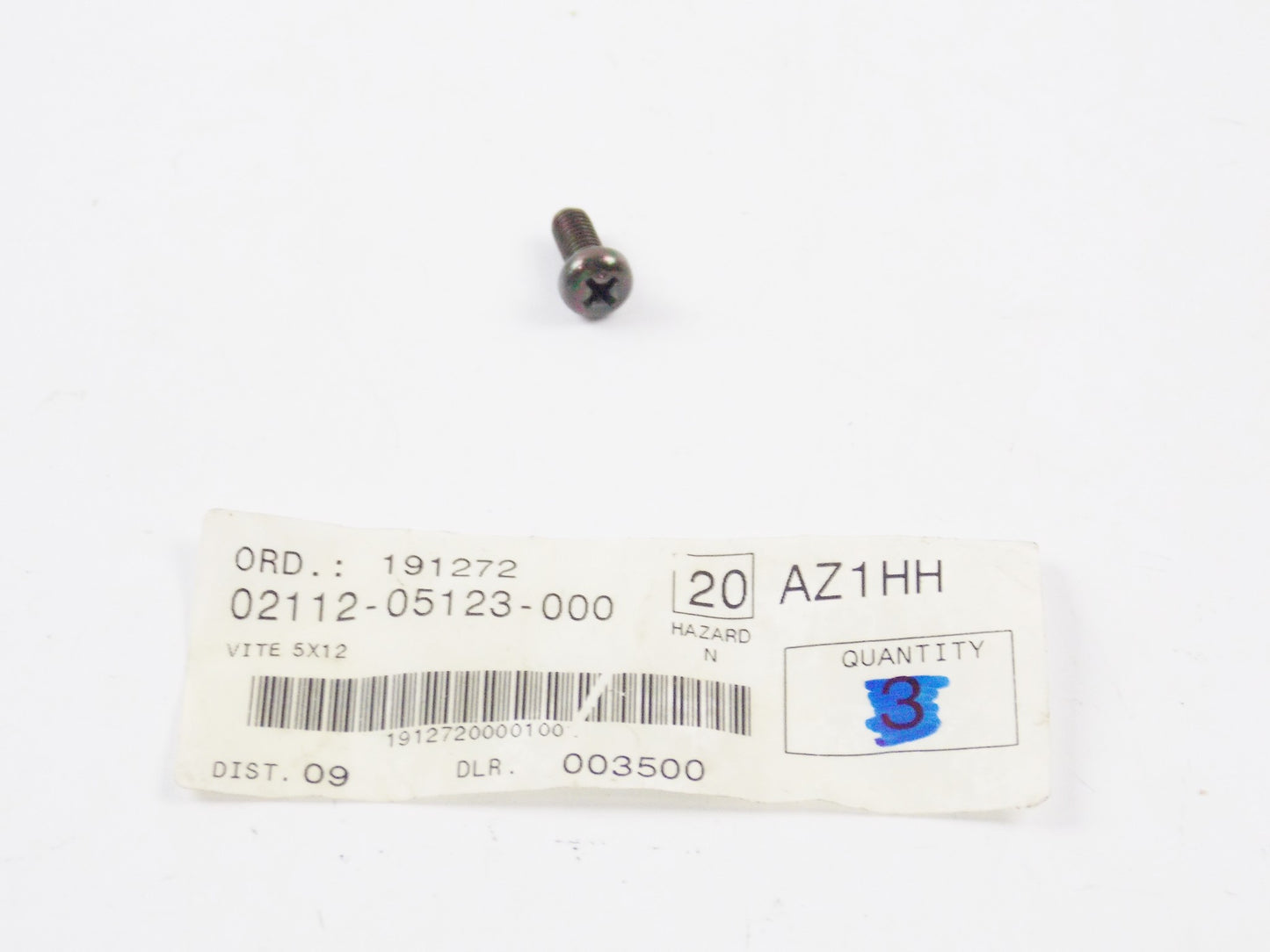 NOS OEM SUZUKI 1995-2000 AN125 | 2003-2004 GSX-R1000 SCREW 02112-05123-000 - MotoRaider