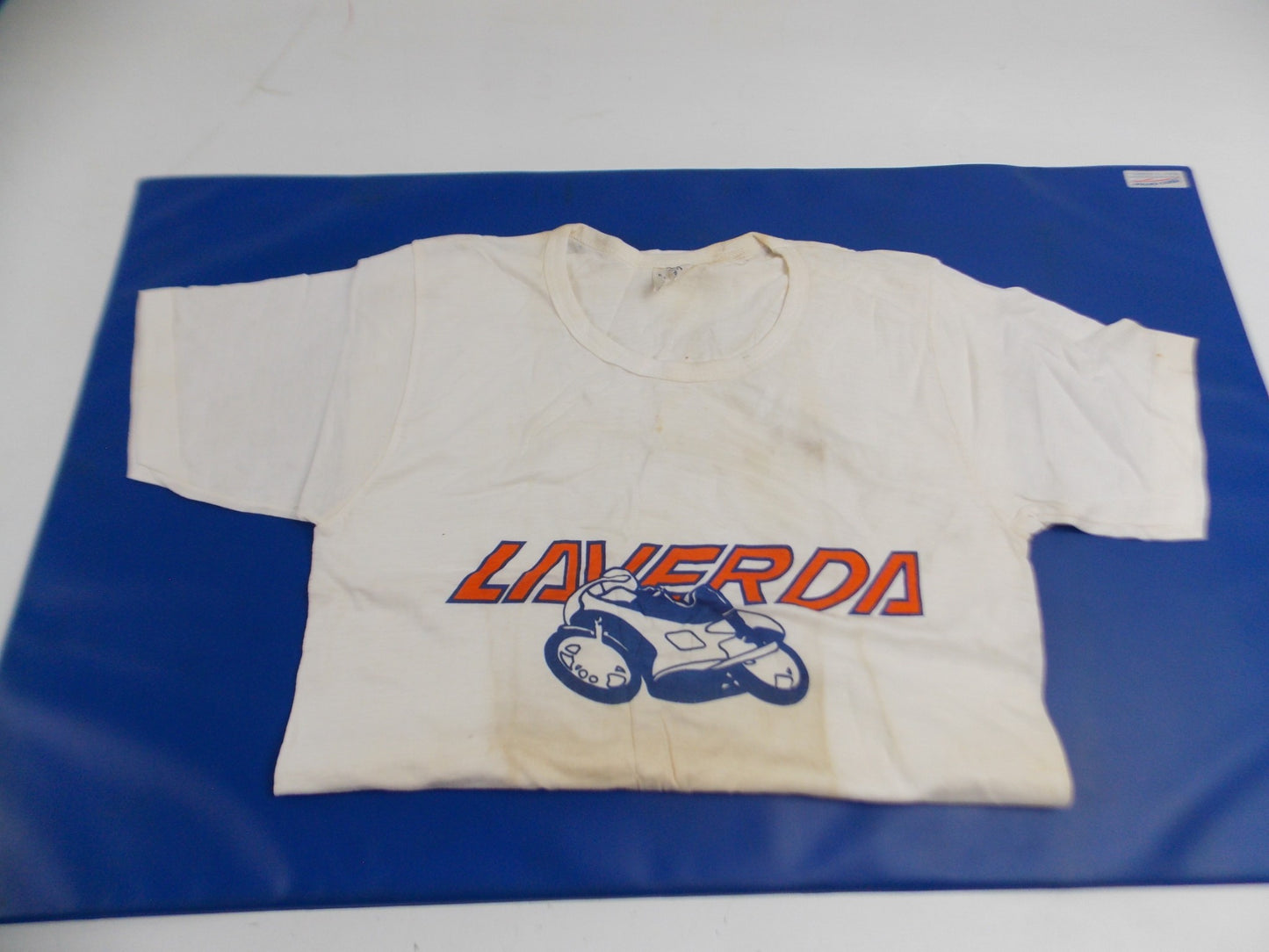 1980's LAVERDA T-SHIRT WHITE COLOR SIZE SMALL 750 1000 125 LB SF ATLAS ZUNDAPP - MotoRaider