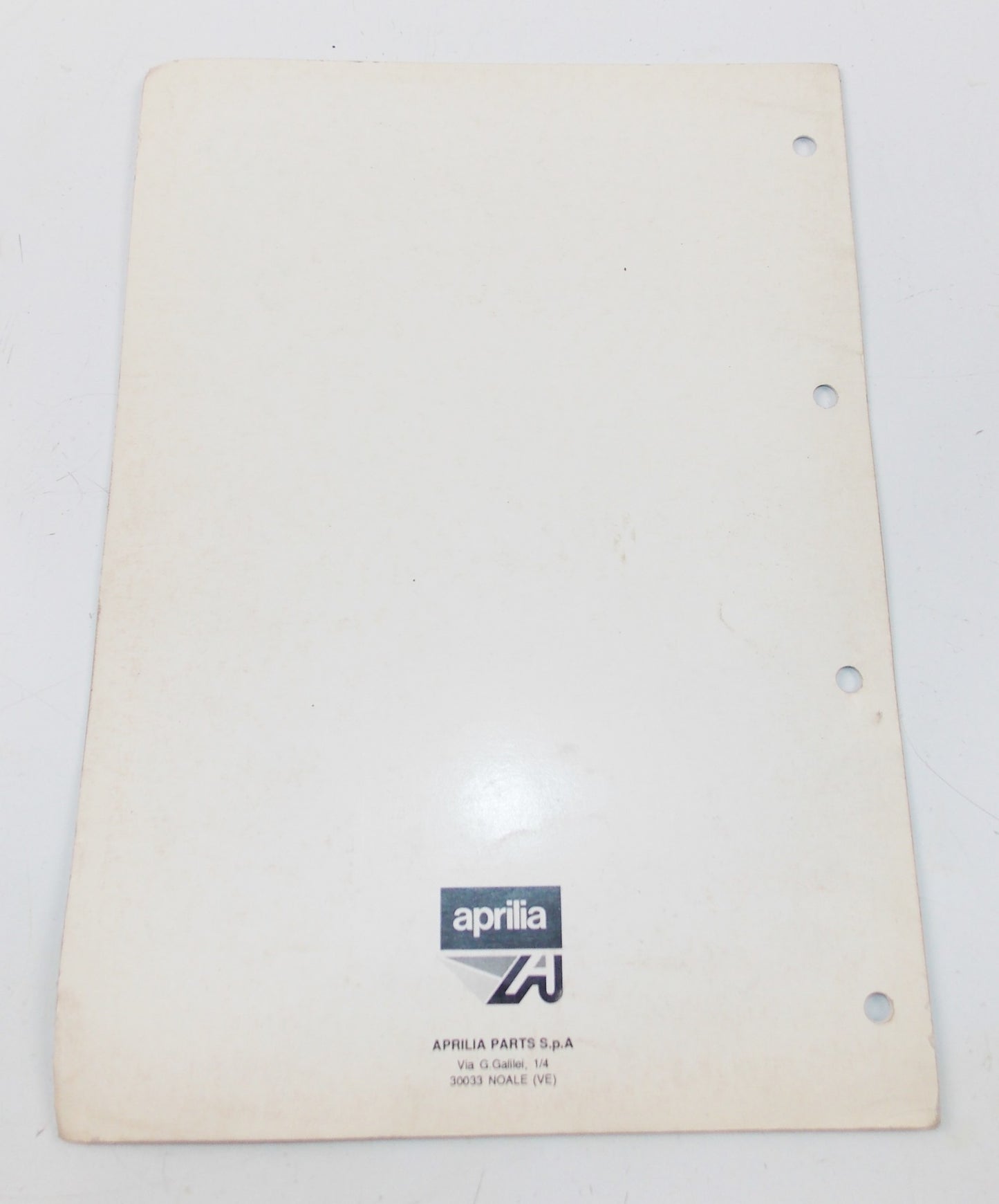 1989 APRILIA RED ROSE 125 SPARE PARTS CATALOG SUPPLEMENT MANUAL BOOK 601/1 - MotoRaider