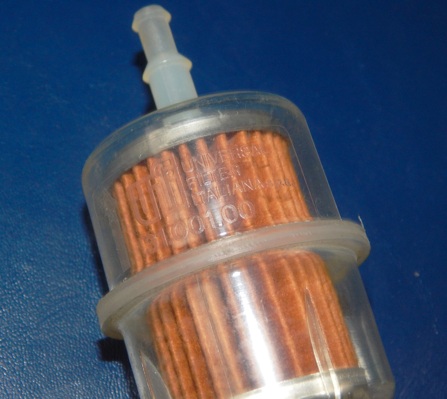 NOS IN LINE UNIVERSAL UFI GAS FUEL FILTER 31.001.00 MOTORCYCLE CAR D=43m H=60mm - MotoRaider