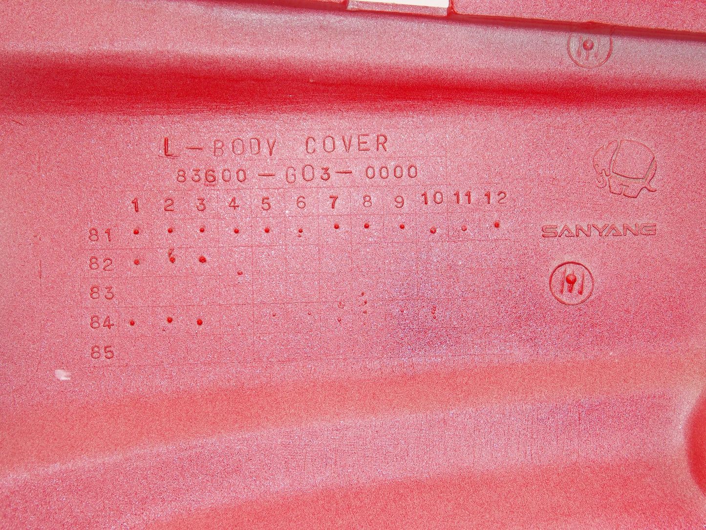 NOS OEM CAGIVA 1994 CITY LH FAIRING SIDE PANEL BODY COVER RED Y00FA0241G - MotoRaider