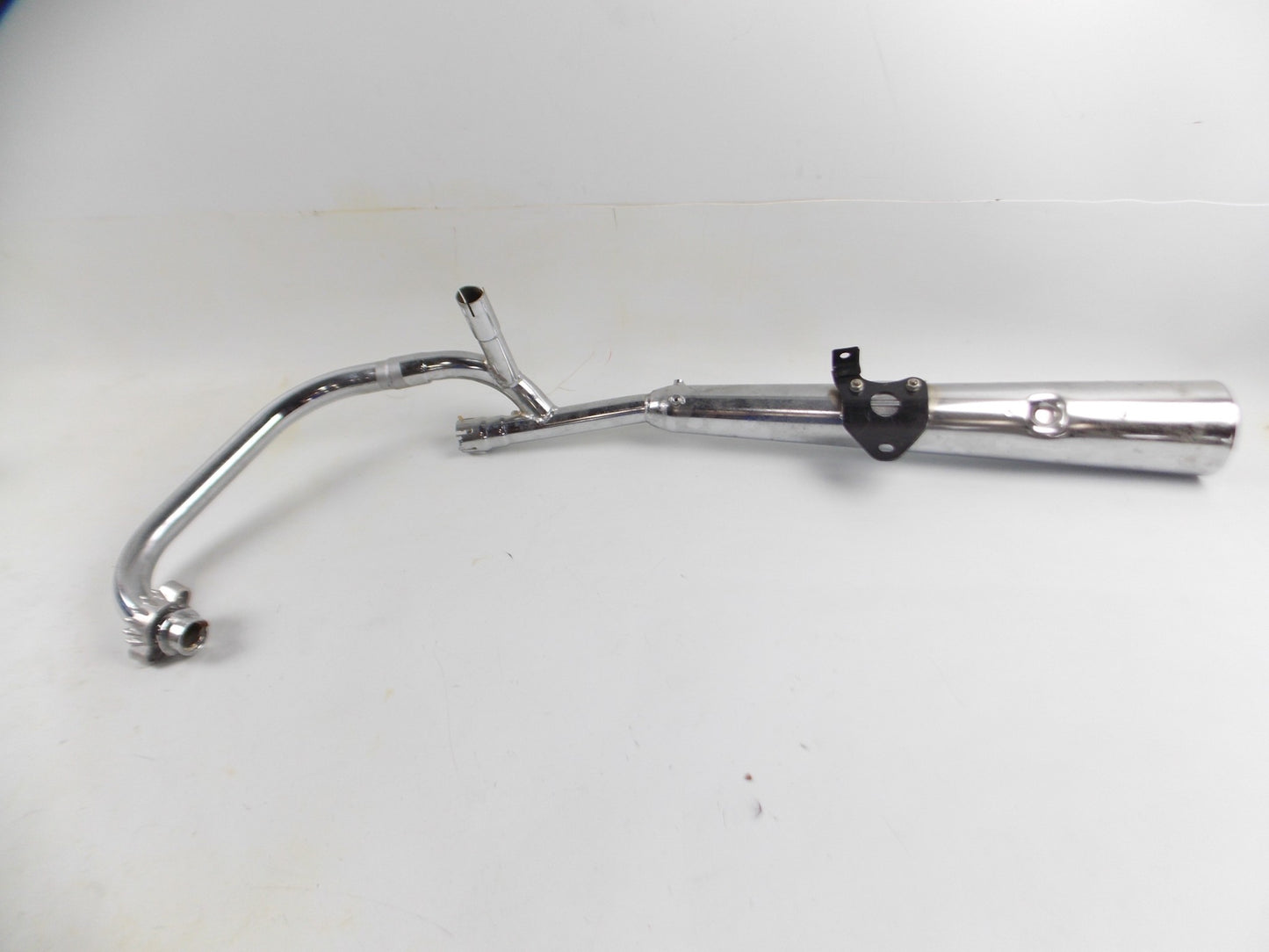 OEM SUZUKI 1983 GSX400F MUFFLER EXHAUST PIPE LEFT CHROME 14302-33215 1430233215 - MotoRaider
