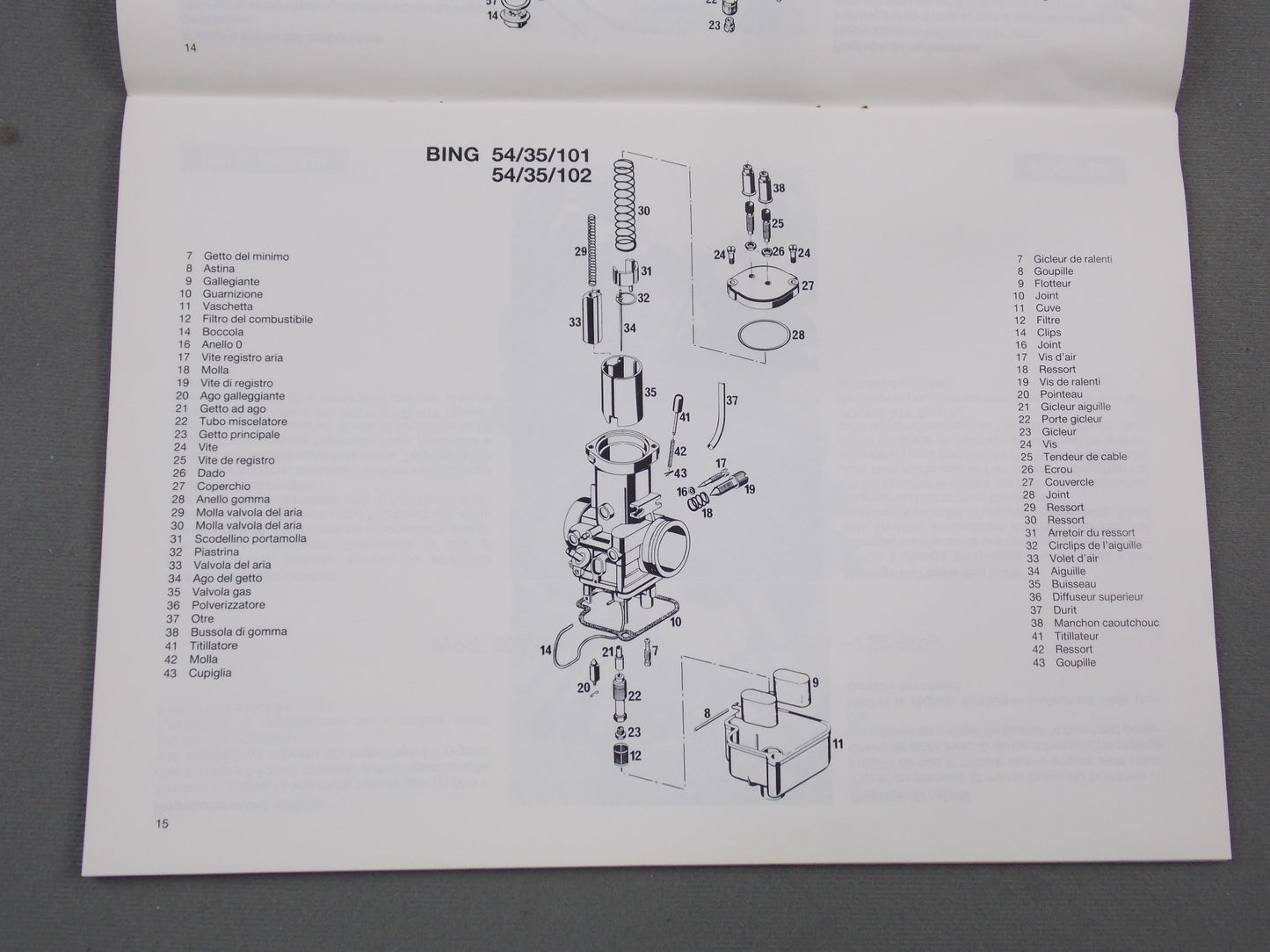 1984 KTM MX125 GS125 USER AND REPAIR MANUAL BOOK ITALIAN FRENCH 201.10.1.84 - MotoRaider