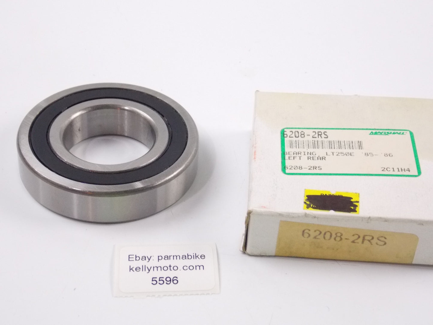 NOS SUZUKI 1985-1986 LT125 LEFT REAL BEARING 40x80x18mm 6208-2RS - MotoRaider