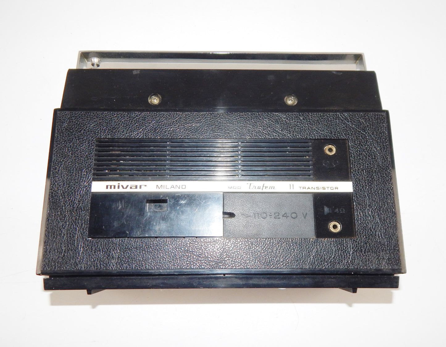 1970's MIVAR TRAFEM 11 TRANSISTOR 110-220 VOLT BATTERY 10,5x7x3" VINTAGE ITALY - MotoRaider