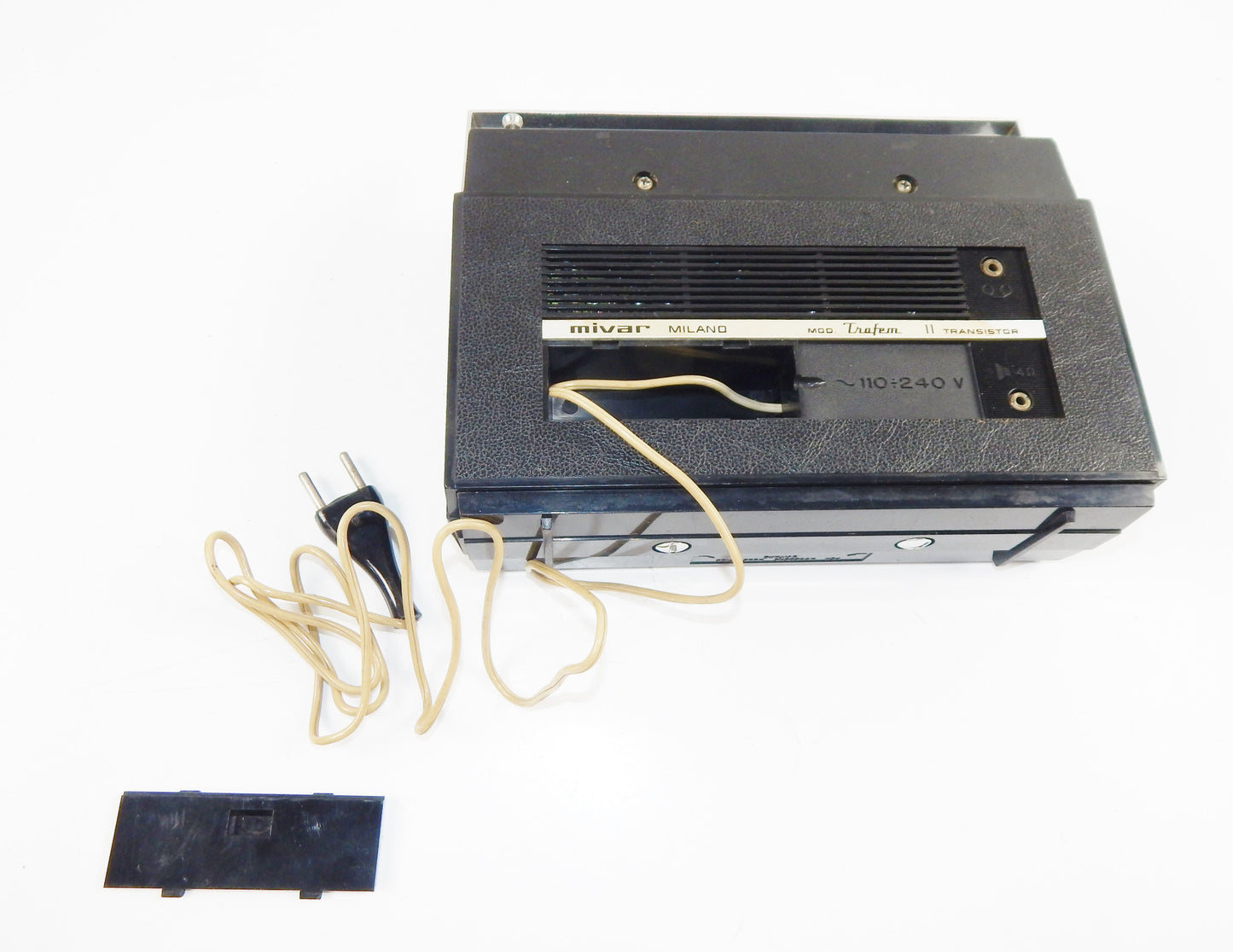 1970's MIVAR TRAFEM 11 TRANSISTOR 110-220 VOLT BATTERY 10,5x7x3" VINTAGE ITALY - MotoRaider