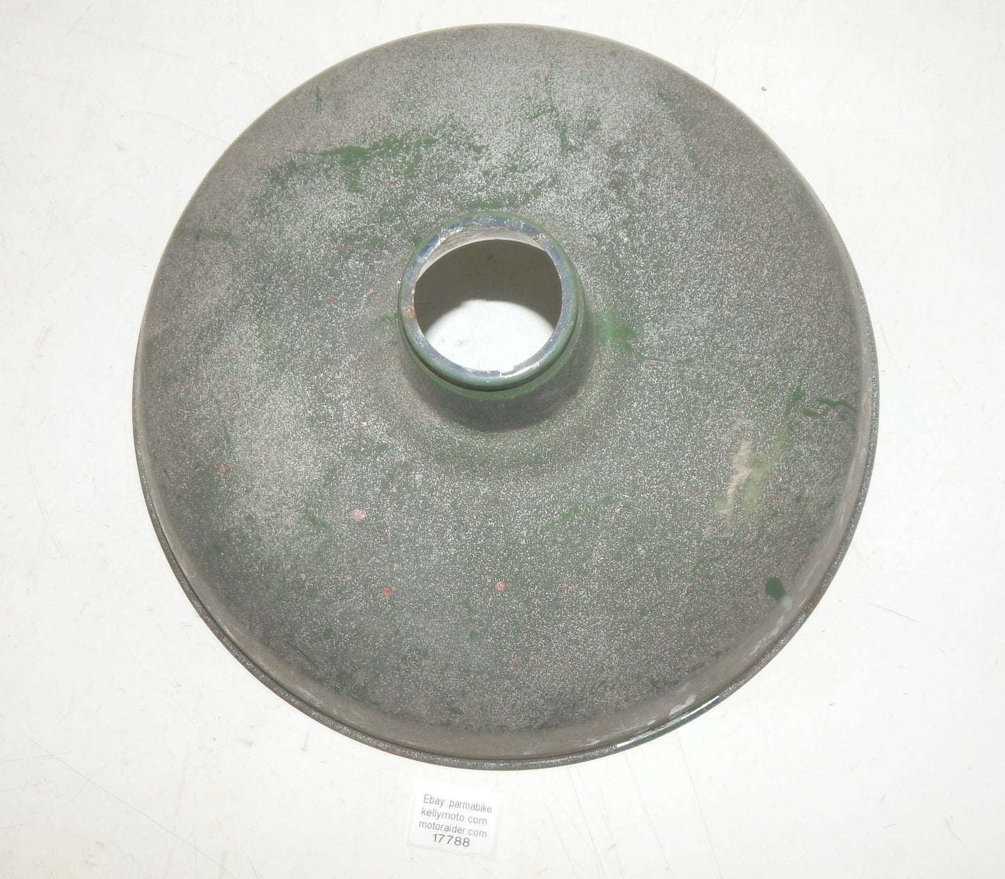 VINTAGE METAL SHOP LIGHT SHADES GREEN PORCELAIN ENAMEL D=14" GARAGE INDUSTRIAL M - MotoRaider