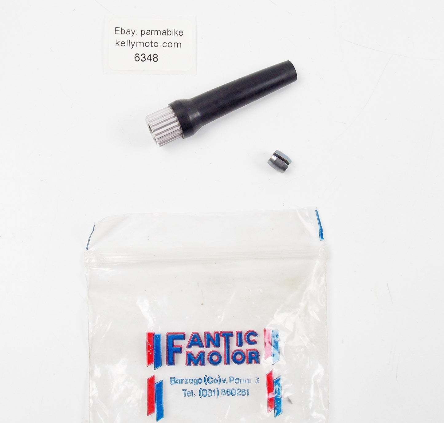 NOS OEM FANTIC MOTOR THROTTLE CONTROL CABLE RUBBER DUST BOOT W/NUT - MotoRaider