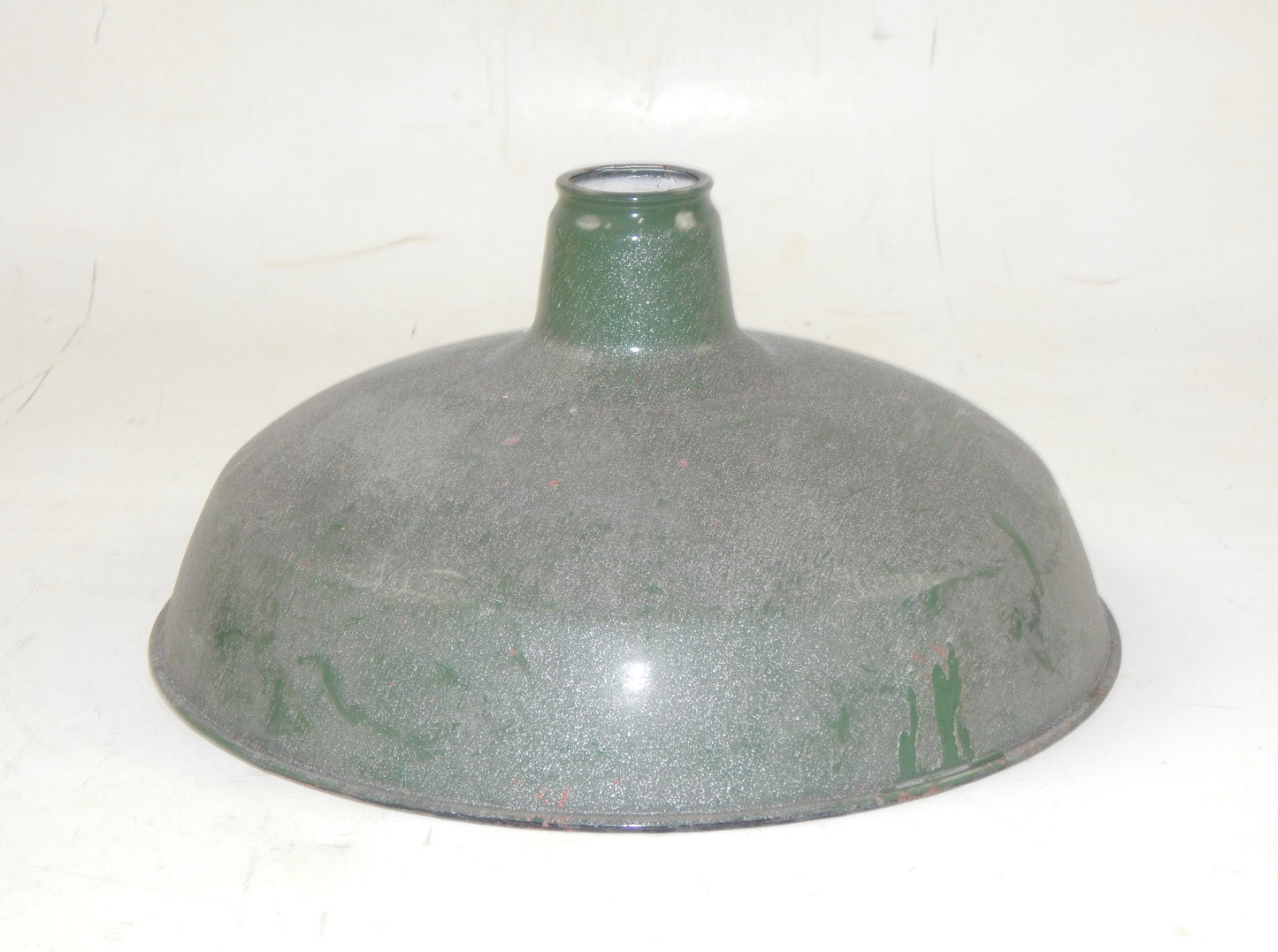 VINTAGE METAL SHOP LIGHT SHADES GREEN PORCELAIN ENAMEL D=14" GARAGE INDUSTRIAL M - MotoRaider