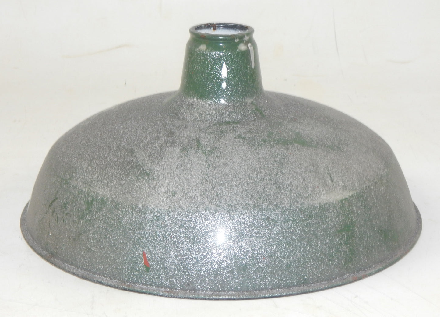 VINTAGE METAL SHOP LIGHT SHADES GREEN PORCELAIN ENAMEL D=14" GARAGE INDUSTRIAL M - MotoRaider