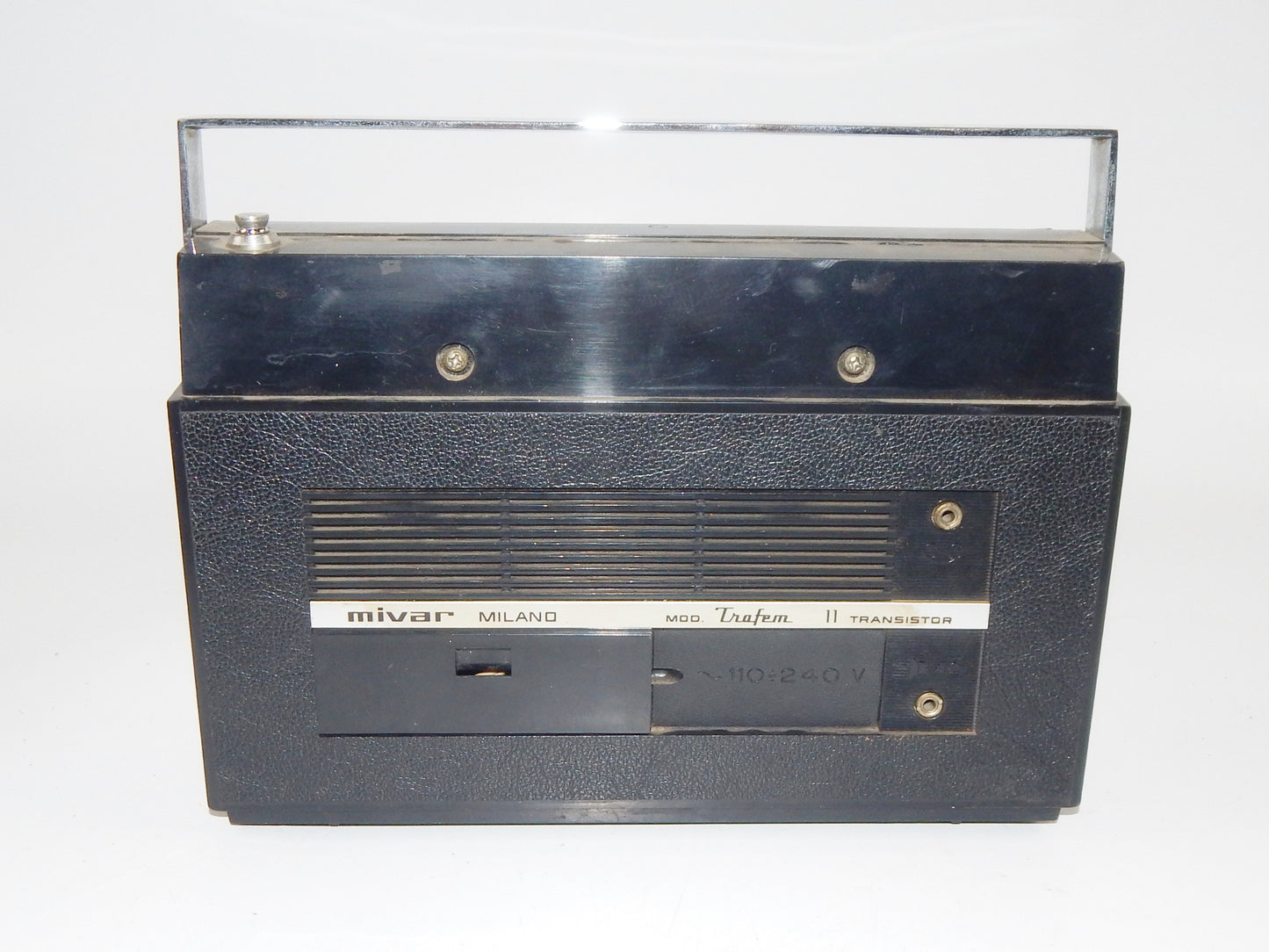 1970's MIVAR TRAFEM 11 TRANSISTOR 110-220 VOLT BATTERY 10,5x7x3" VINTAGE ITALY - MotoRaider