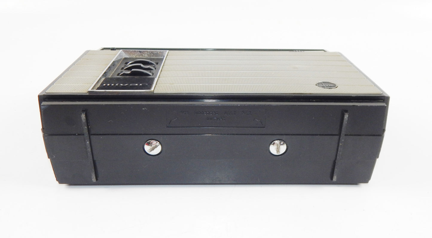1970's MIVAR TRAFEM 11 TRANSISTOR 110-220 VOLT BATTERY 10,5x7x3" VINTAGE ITALY - MotoRaider