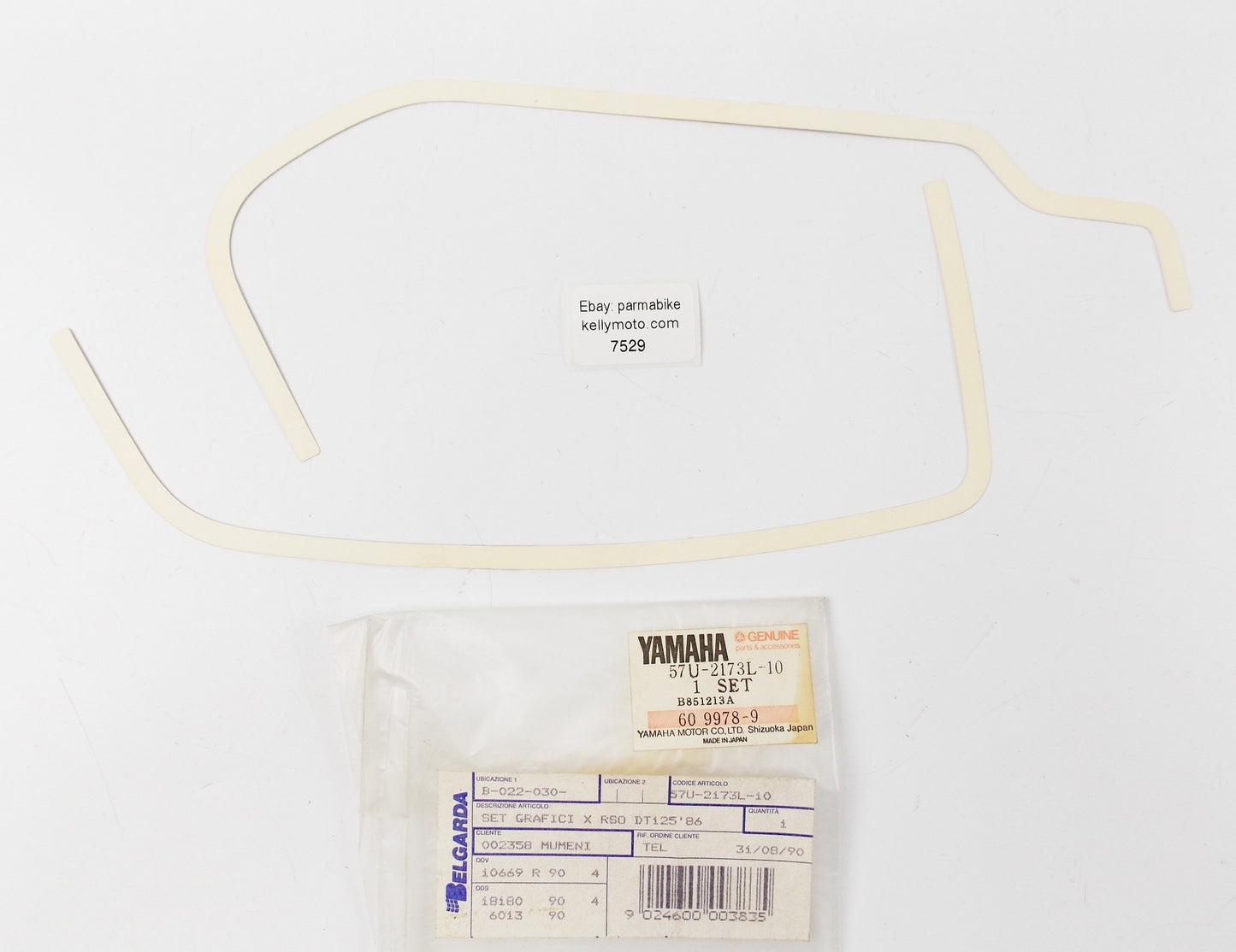 NOS OEM 1986 YMAHA DT125 GRAPHIC SET 1 DECAL EMBLEM STICKER 57U-2173L-10 - MotoRaider