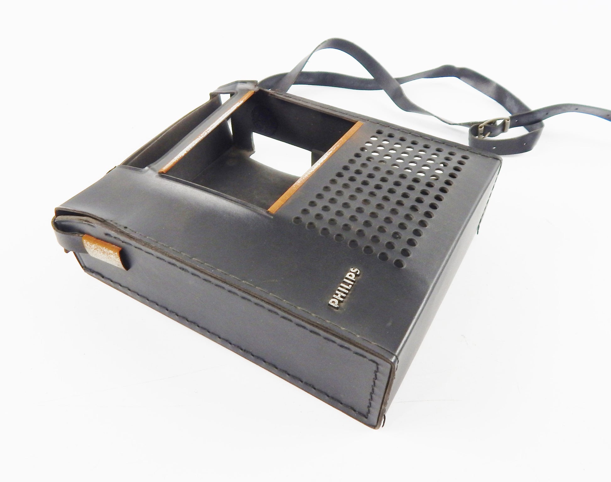 1970's PHILLIPS CASSETE RECORDER PLAYER 2202 TAPE SPEED 4.75 cm/s MICHROPHONE - MotoRaider