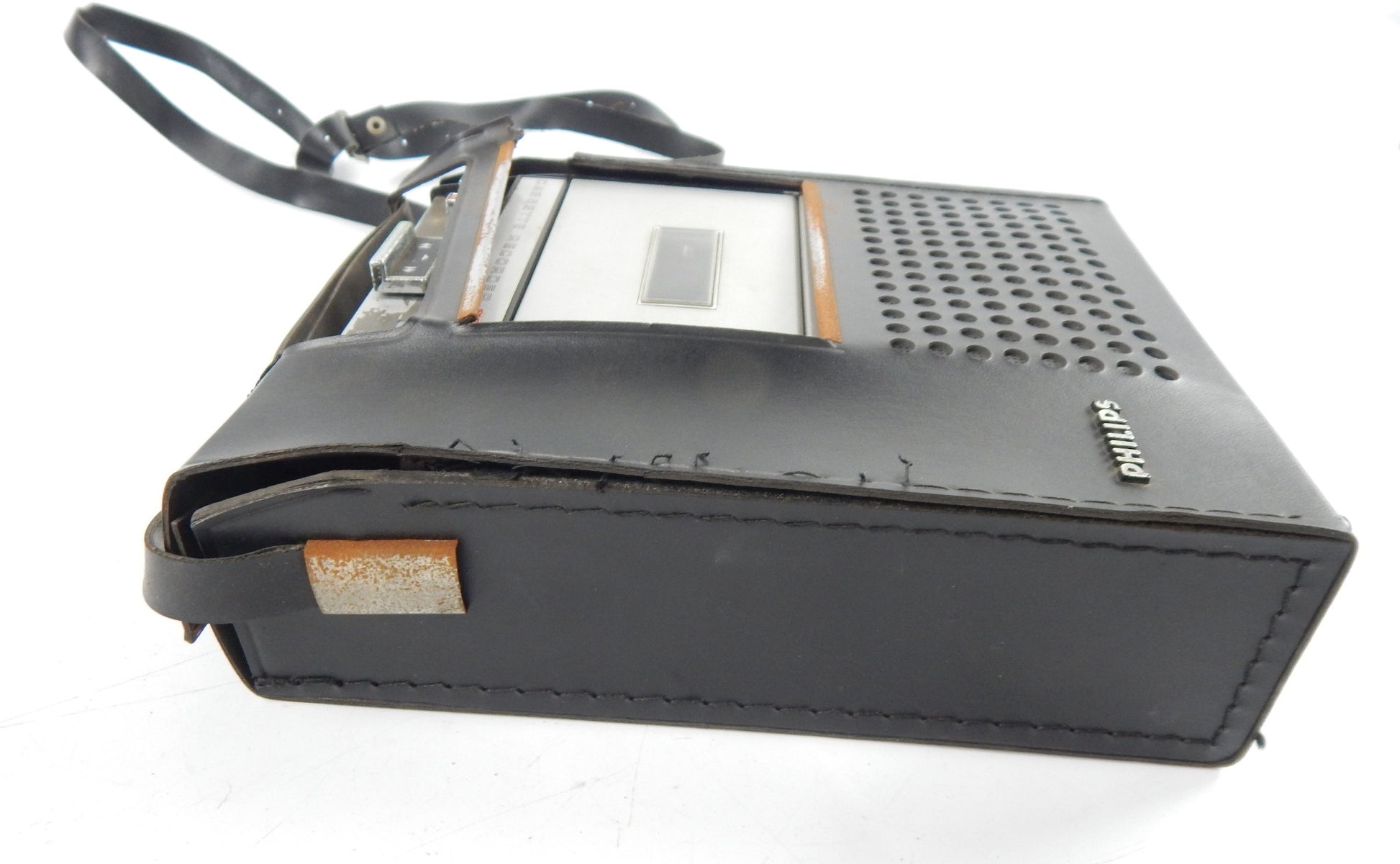 1970's PHILLIPS CASSETE RECORDER PLAYER 2202 TAPE SPEED 4.75 cm/s MICHROPHONE - MotoRaider