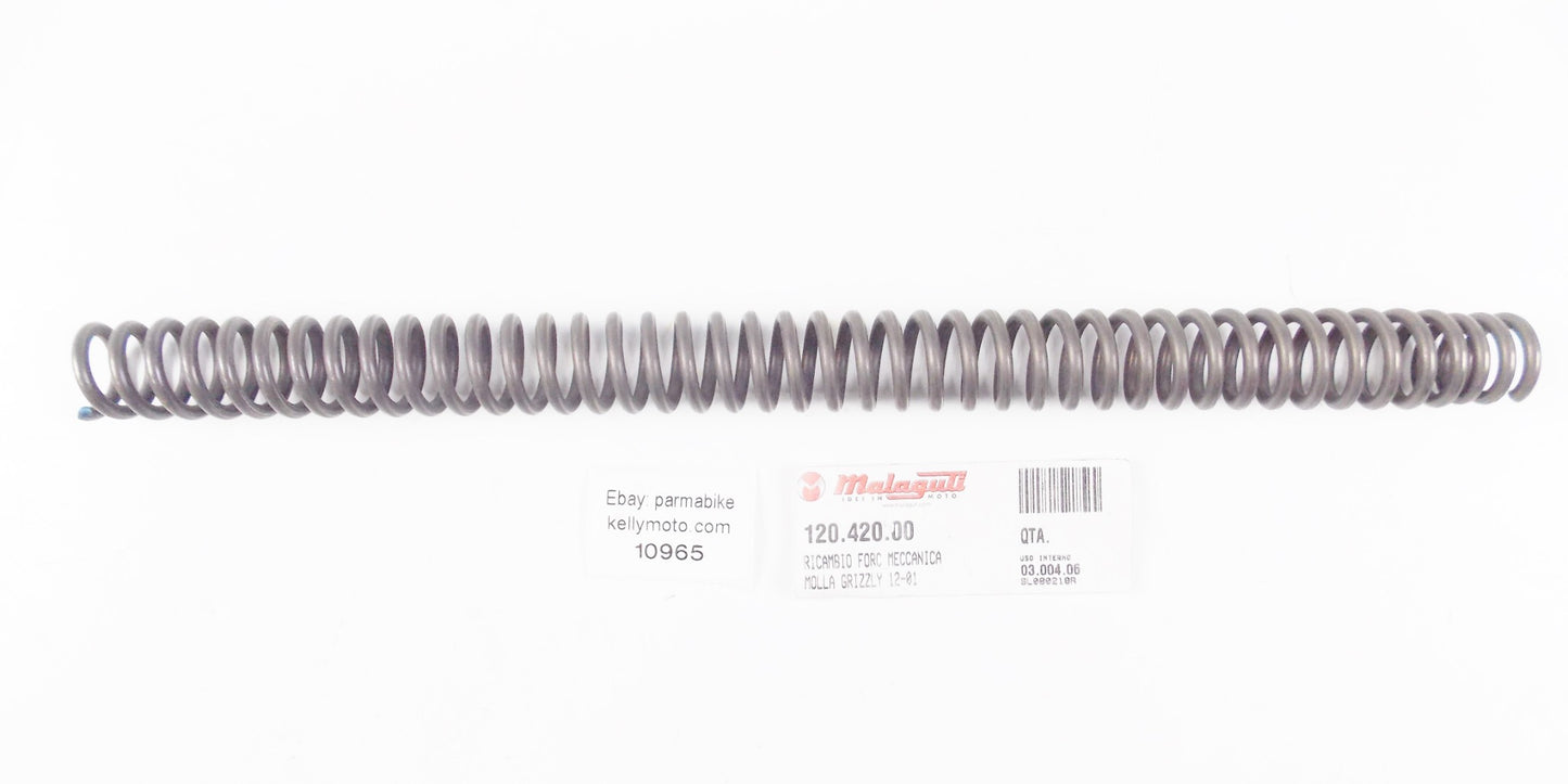 OEM MALAGUTI 2001/2008-2009 GRIZZLY 12" FRONT FORK SPRING 120.420.00 12042000 - MotoRaider