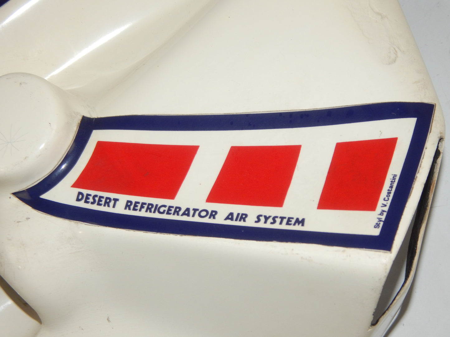 1980's MOTORCYCLE FRONT WHEEL LH ROTOR FIBERGLASS PROTECTOR COVER COSMOTO ITALY - MotoRaider