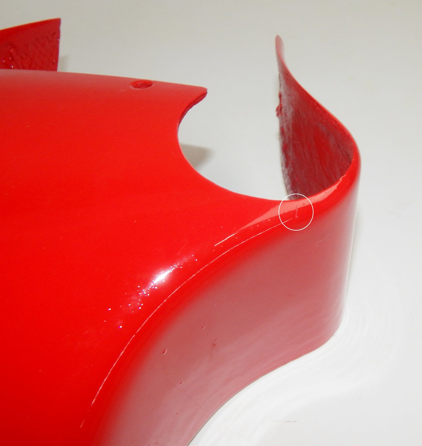 OEM DUCATI CAGIVA FRONT RED MUDGUARD FIBERGLASS FENDER 037767200 | 037767250 - MotoRaider