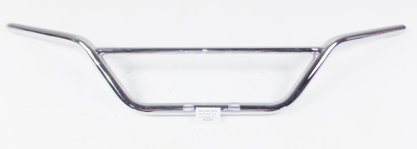 VINTAGE 7/8" 22mm CHROME HANDELBAR W=33" PB=4" R=5" TOMMASELLI STYL CROSS ENDURO - MotoRaider