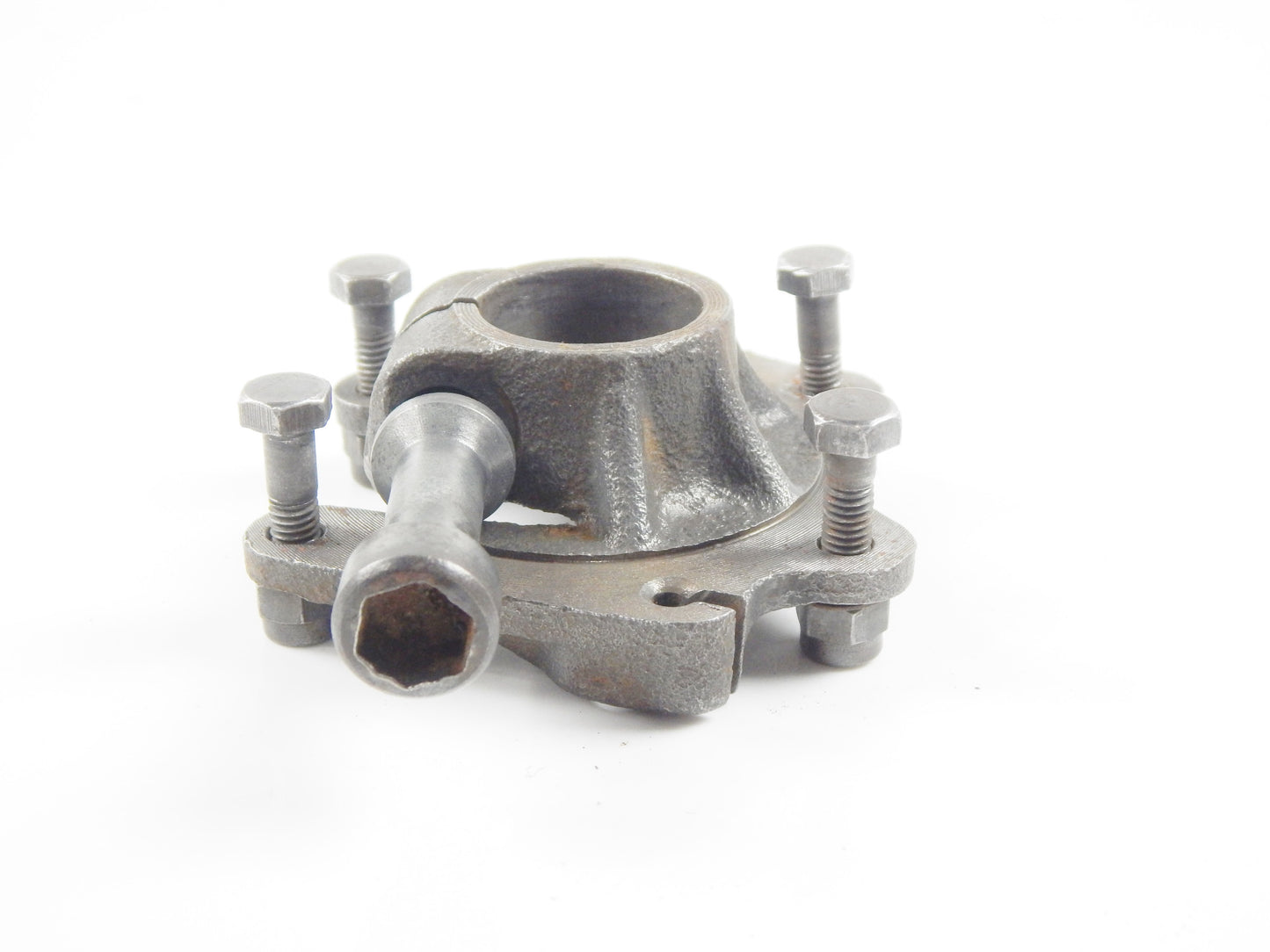 VINTAGE SCOOTER 1960 LAMBRETTA LI 150 HANDLEBAR CABLE HOLDER HUB HEADSET FRONT - MotoRaider